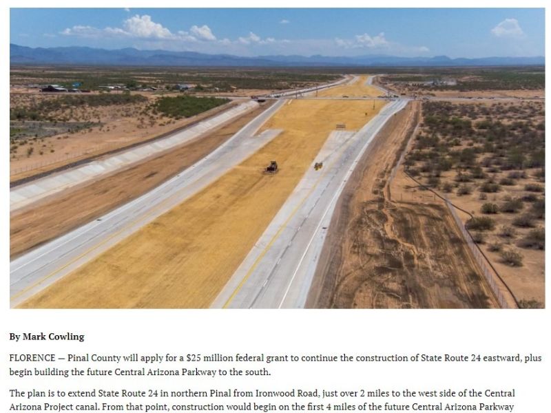 CAP Central Arizona Project to extend the 24 in Pinal County CAP Central Arizona Project to extend the 24 in Pinal County